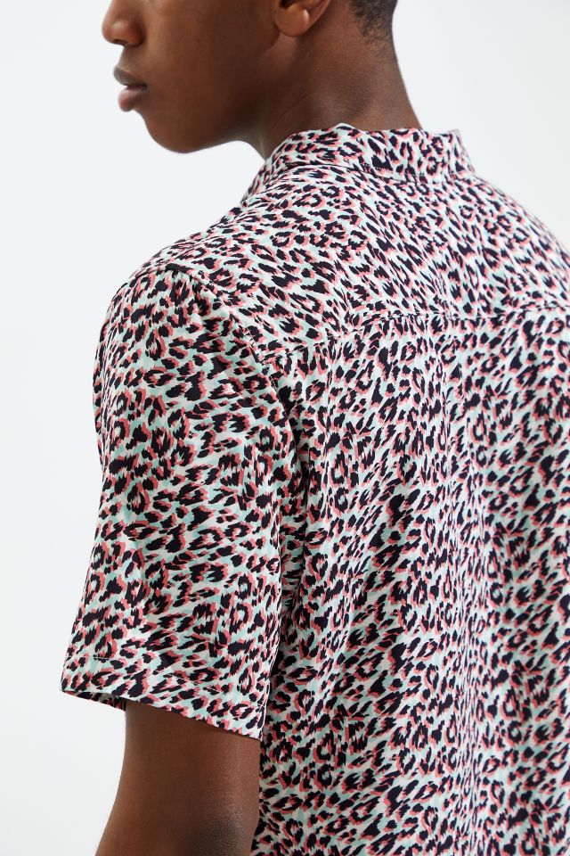 Barney Cools Leopard Holiday Short Sleeve Button-Down Shirt  #5