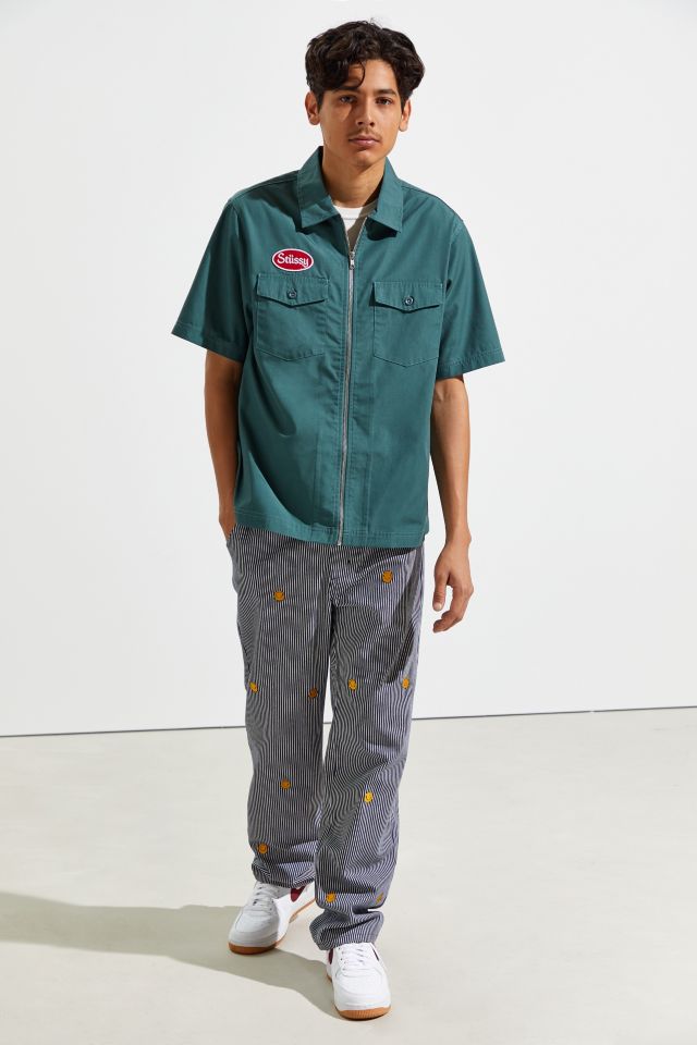 Stussy Garage Short Sleeve Zip-Up Shirt | Urban Outfitters