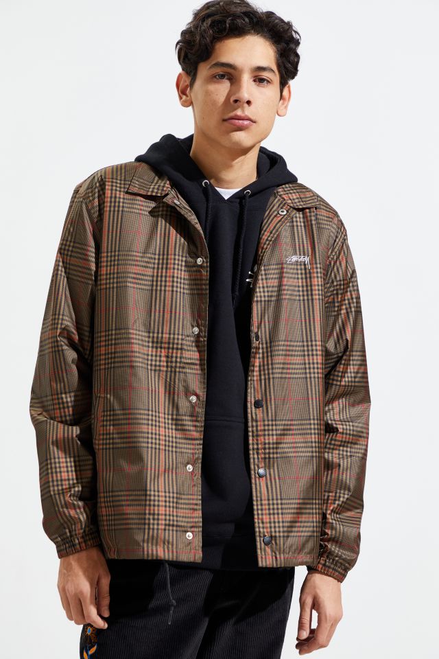 Stussy Plaid Coaches Jacket | Urban Outfitters
