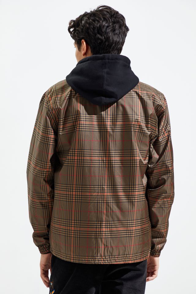 STUSSY Classic Coach Jacket Check Red Used