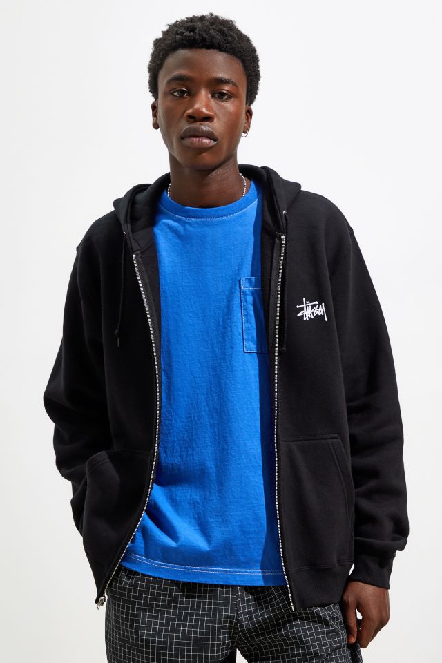 Stussy Basic Hoodie in Blue for Men