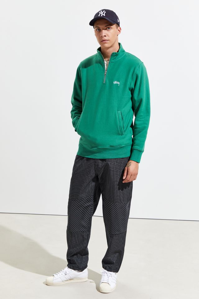 Stussy Stock Logo Mock Neck Quarter-Zip Sweatshirt  #2
