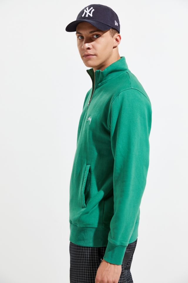 Stussy Stock Logo Mock Neck Quarter-Zip Sweatshirt  #3
