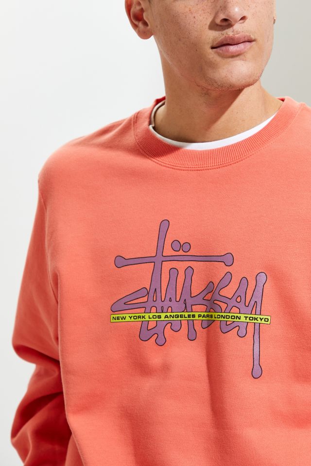 Stussy Arch Logo Crew Neck Sweatshirt, Urban Outfitters