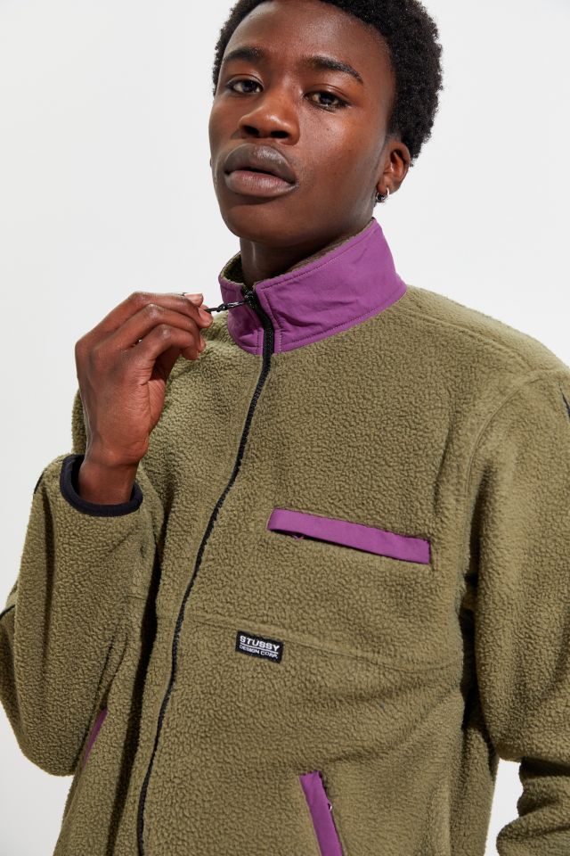 Stussy Polar Fleece Mock Neck Jacket | Urban Outfitters