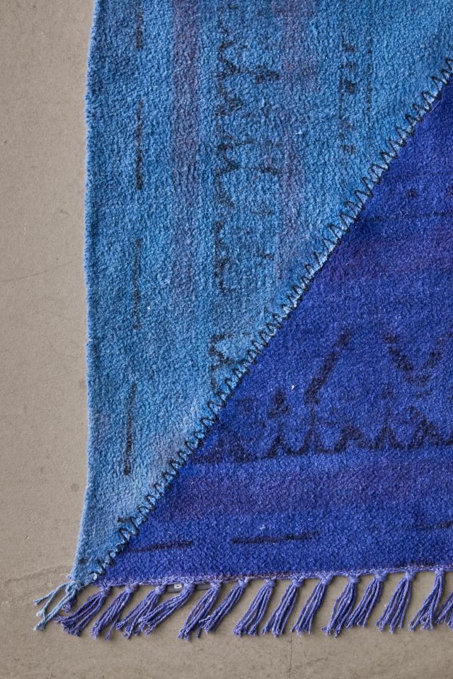 Urban Renewal Overdyed Remnant Triangle Patched Rug #2