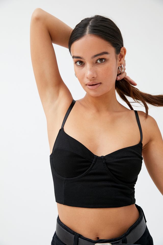 Out From Under Ribbed Underwire Bra Top