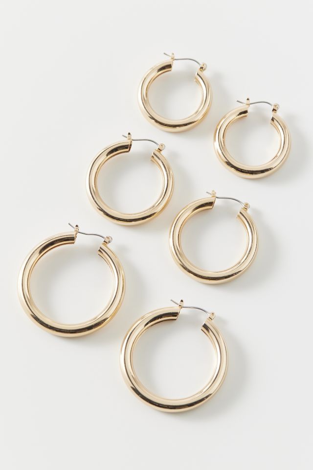 Tessa Chunky Tube Hoop Earring Set #2