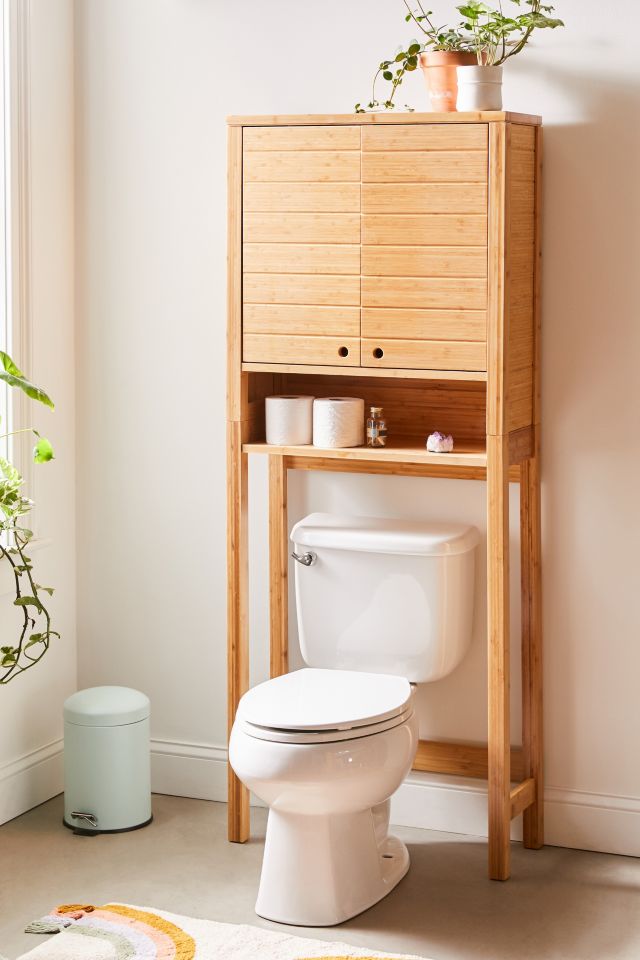 Bamboo Over the Toilet Storage Cabinet with Shelf