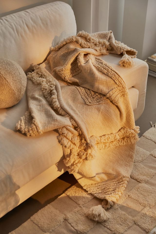 Aden Tufted Bohemian Throw Blanket