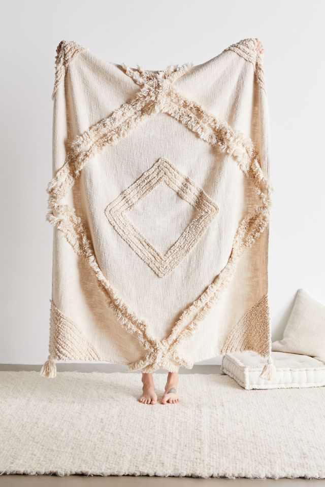 Aden Tufted Bohemian Throw Blanket