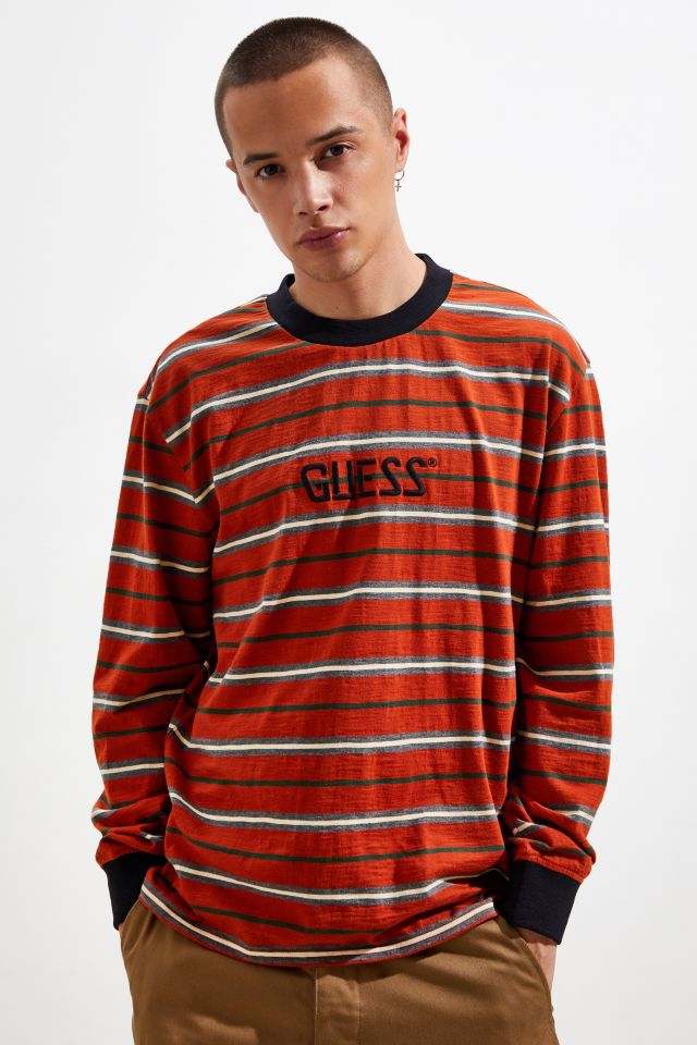 GUESS Dean Stripe Long Sleeve Tee  #1