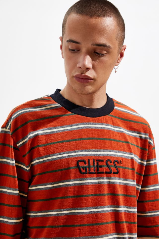 GUESS Dean Stripe Long Sleeve Tee  #4