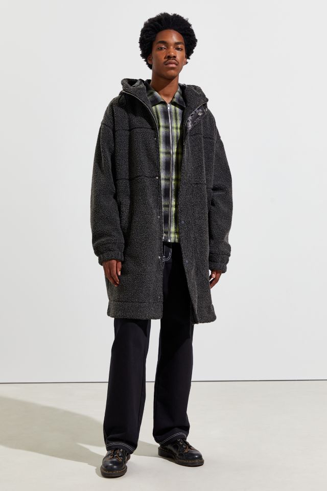 UO Long Hooded Sherpa Coat #2