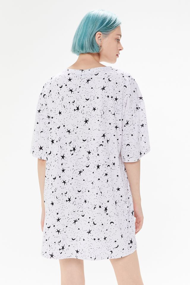 motel t shirt dress Jeeves T-Shirt Dress in Patchwork Daisy Brown