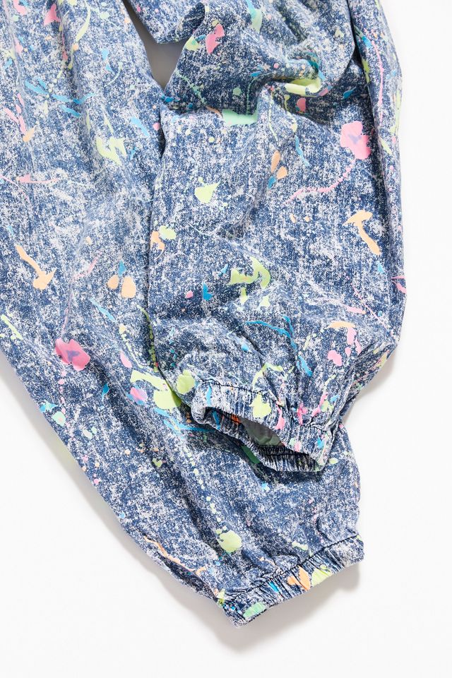 Chanel 2026 Splatter-Paint Denim Pant Blue Cotton 148270