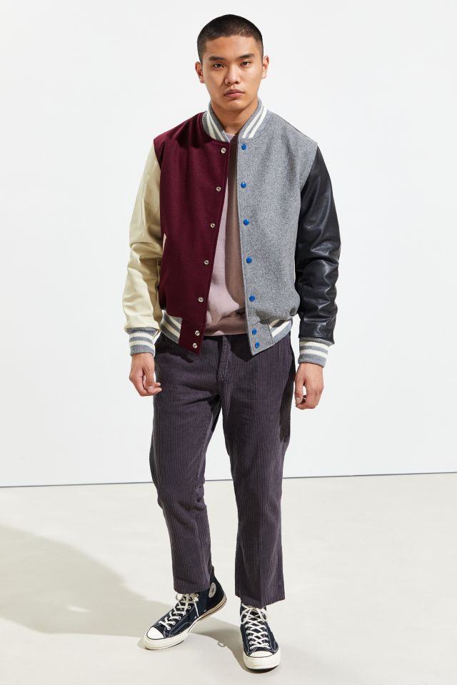 Golden Bear UO Exclusive Colorblock Varsity Jacket  #1