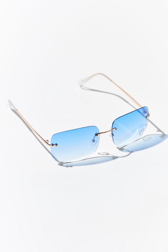 As If Rimless Rectangle Sunglasses #1