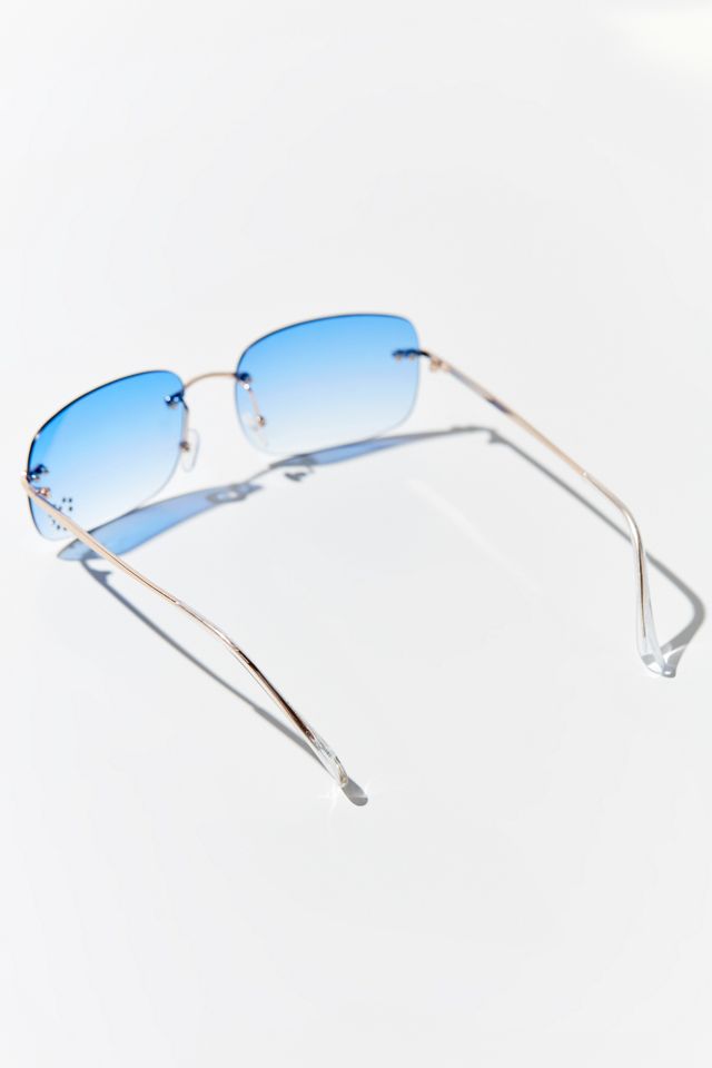 As If Rimless Rectangle Sunglasses #2