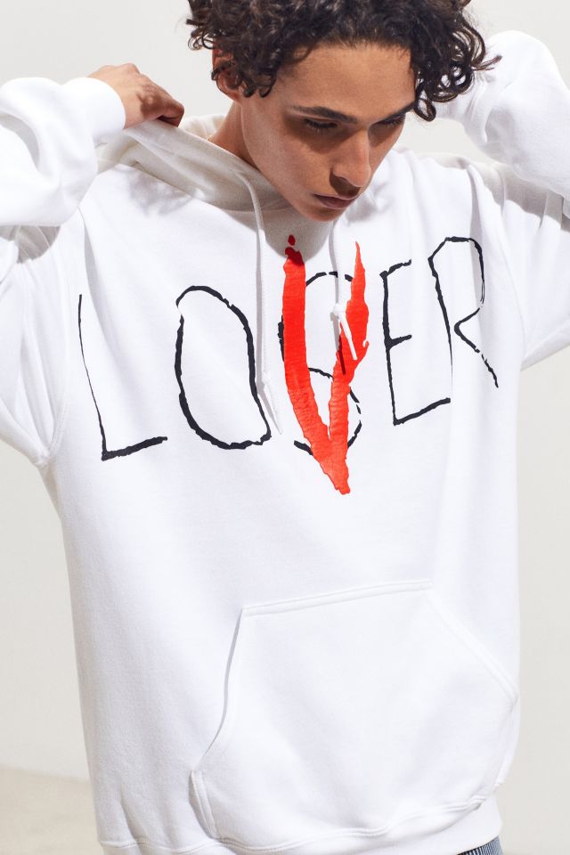 Lover Loser Puff Print Hoodie Sweatshirt