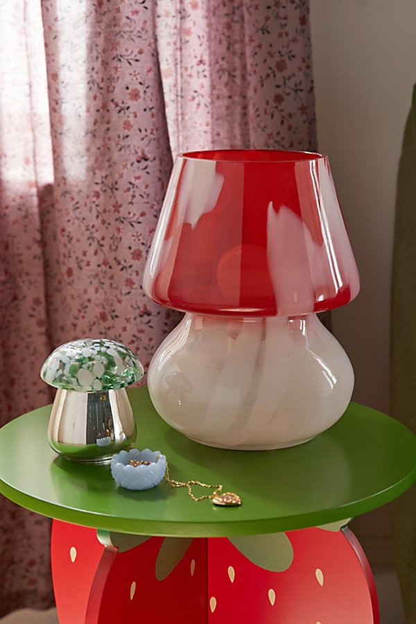 Urban Outfitters Ansel Glass Table Lamp In Red At