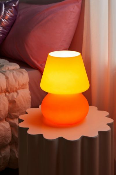 Urban Outfitters Ansel Glass Table Lamp In Orange At
