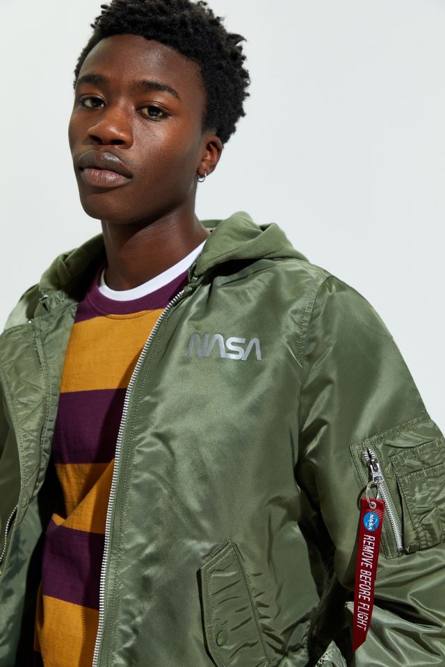 Alpha Industries L 2B NASA II Hooded Bomber Jacket