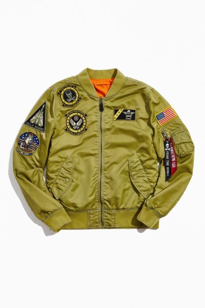 Alpha Industries L-2B Fear The Bones Battlewash Bomber Jacket