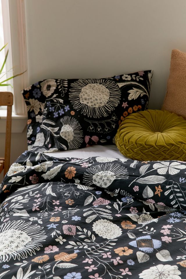 Shelby Woodblock Floral Duvet Set #2