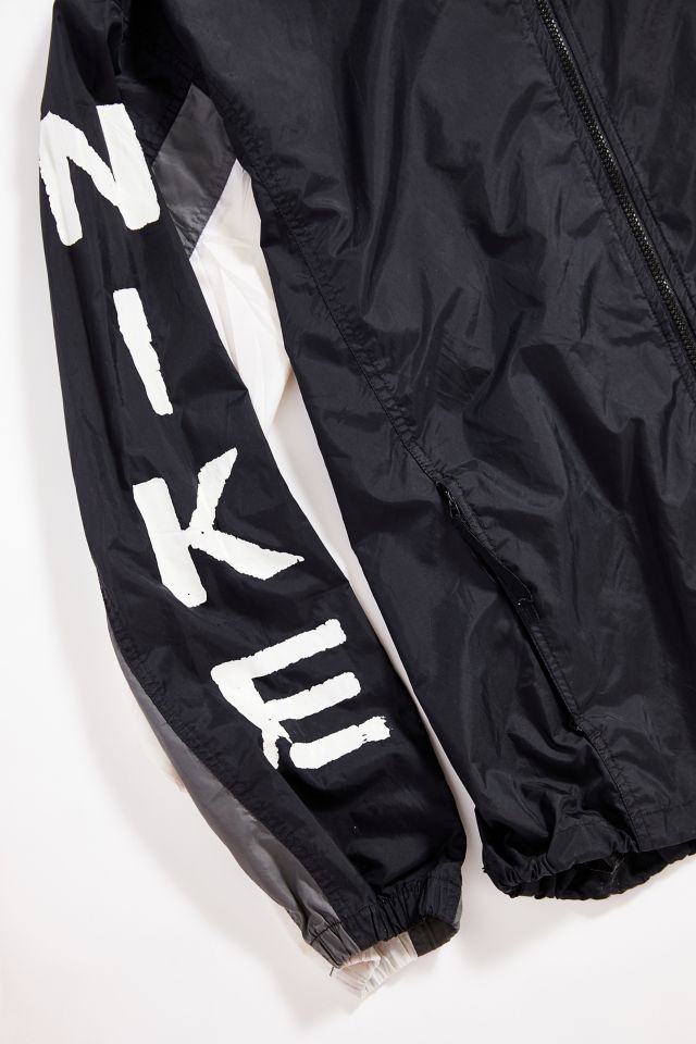 Vintage Nike '90s Black Nylon Windbreaker Jacket | Urban