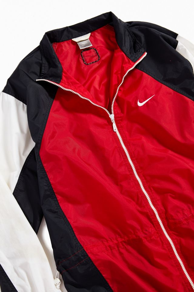 Vintage Nike '90s Red Colorblock Windbreaker Jacket | Urban Outfitters