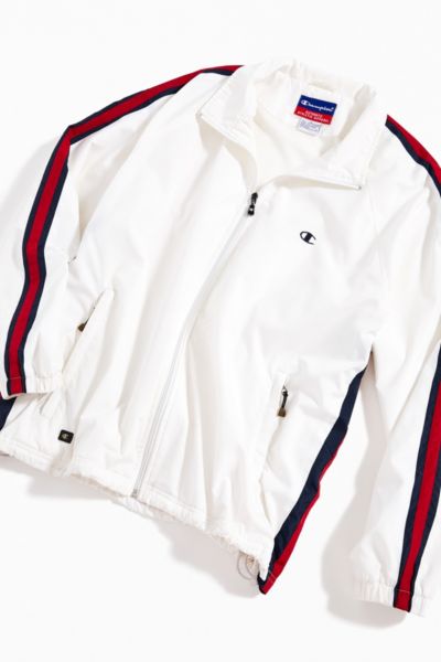 Vintage Champion '90s White Windbreaker Jacket | Urban Outfitters