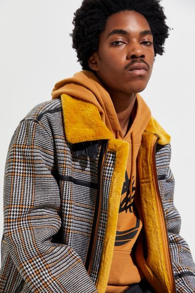 urban outfitters yellow plaid jacket