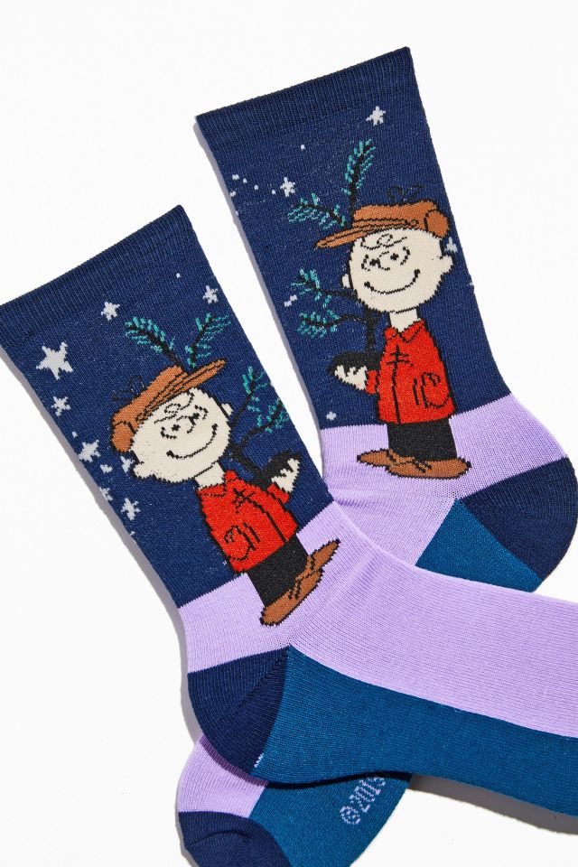 Charlie Brown Christmas Crew Sock  #1
