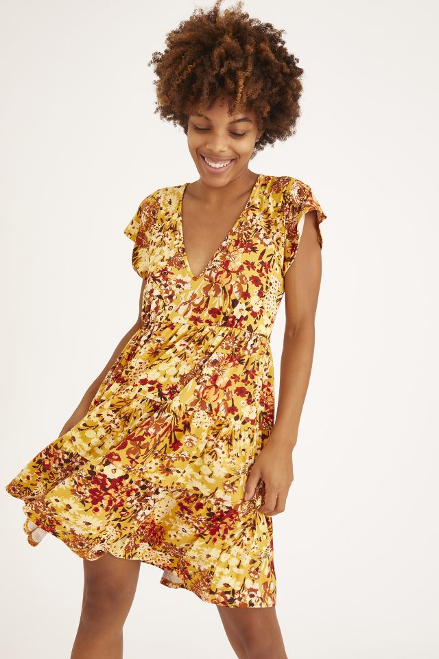UO Julia Ruffle Mini Dress | Urban Outfitters