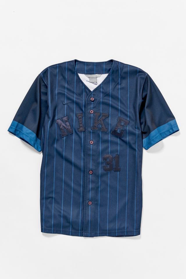 Supreme Denim Baseball Jersey Blue