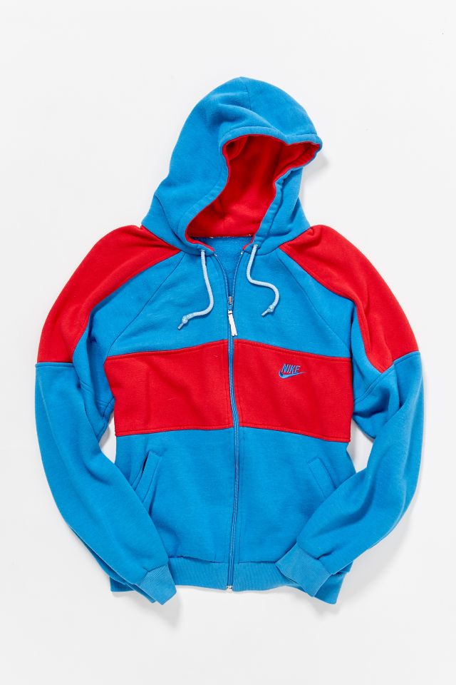Vintage Nike ‘90s Colorblock Zip-Up Hoodie Sweatshirt