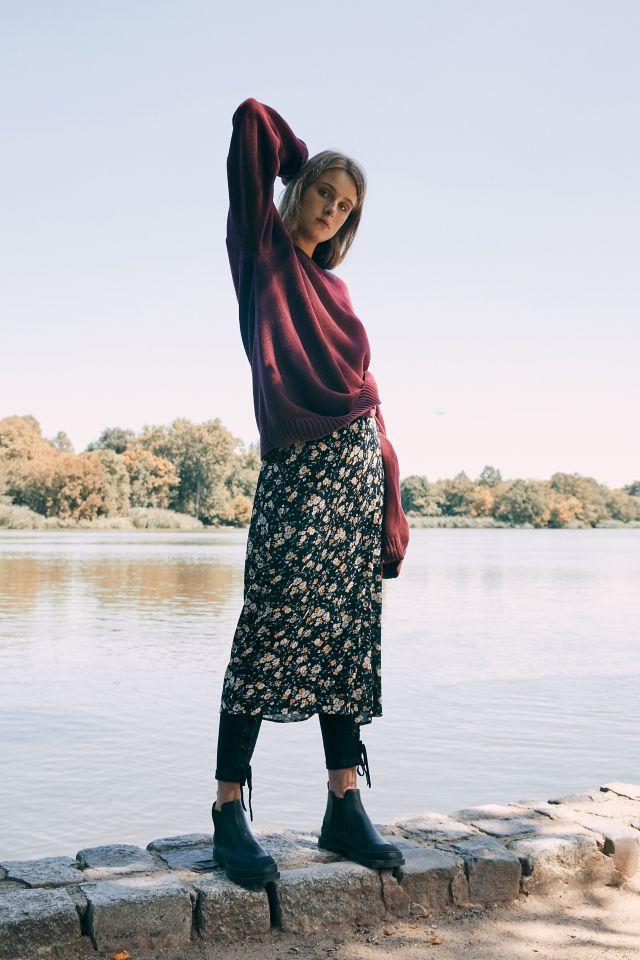 UO High-Waisted Wrap Midi Skirt