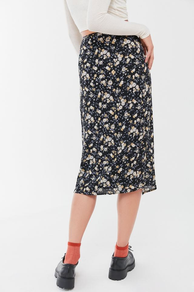 UO High-Waisted Wrap Midi Skirt #3