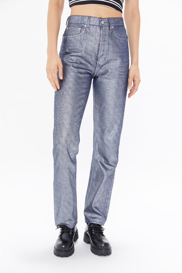 BDG High-Waisted Relaxed Straight Jean – Metallic Denim #1
