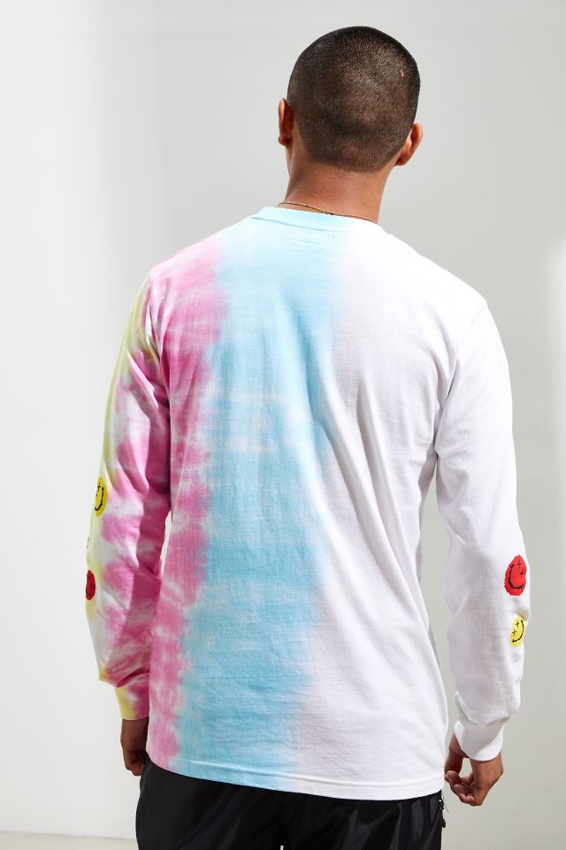 Chinatown Market X Smiley UO Exclusive Antivirus Tie-Dye Long Sleeve Tee