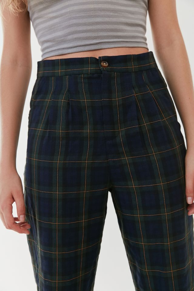 Urban Renewal Remnants Plaid High-Waisted Straight Leg Trouser Pant  #2