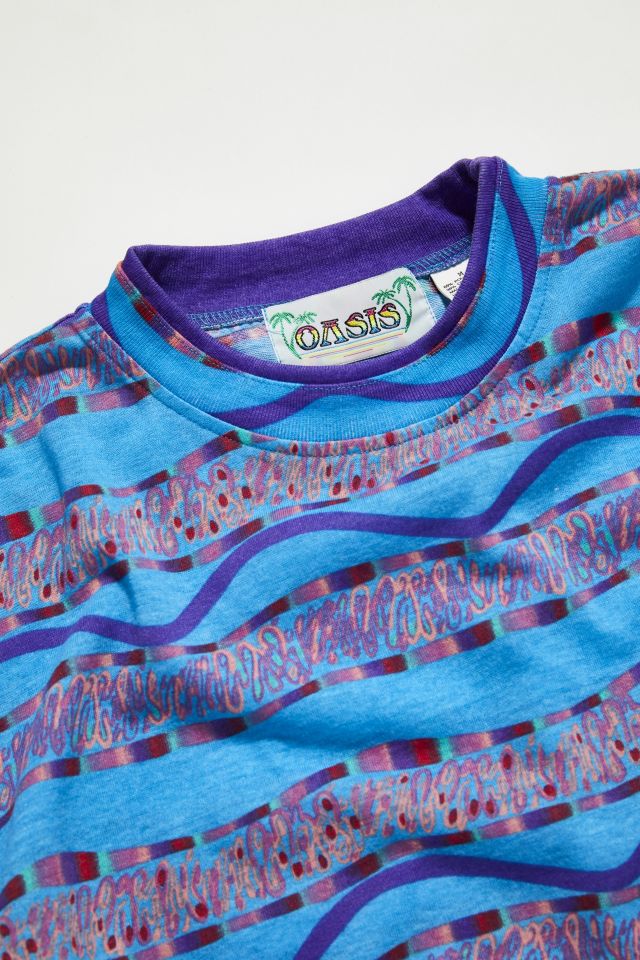Vintage Oasis Blue Surf Stripe Tee #2