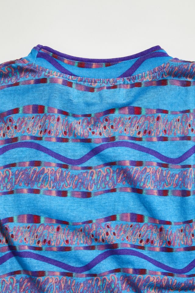 Vintage Oasis Blue Surf Stripe Tee #4