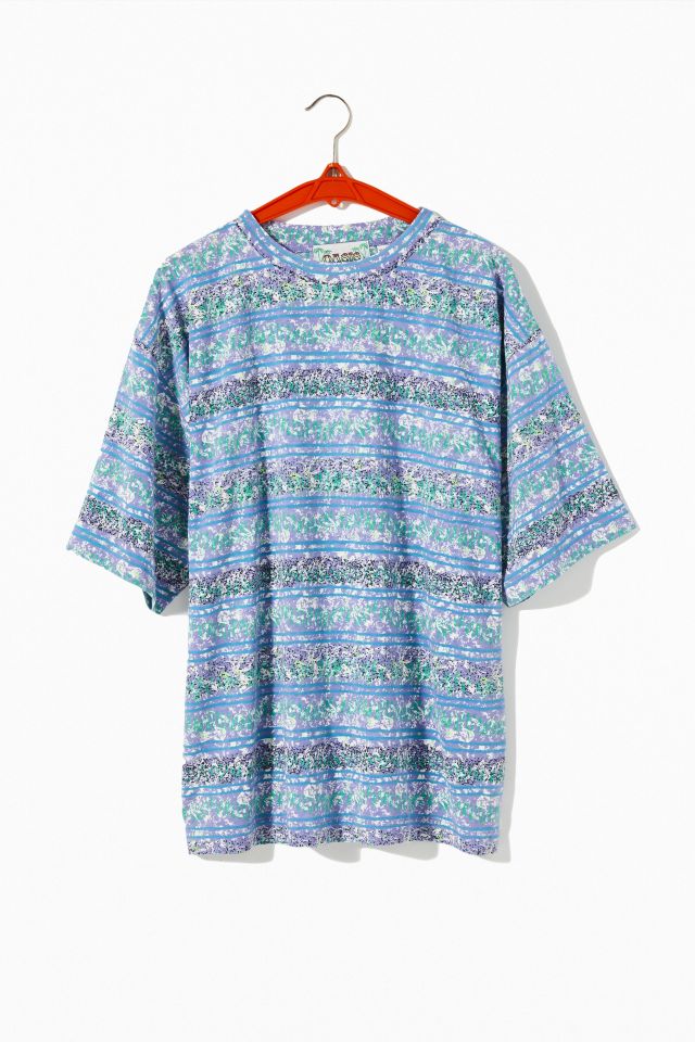 Vintage Oasis Periwinkle Surf Stripe Tee #1