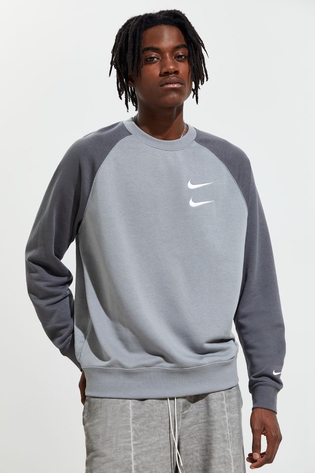 Nike Swoosh Crew Neck Cropped Sweatshirt, Urban Outfitters