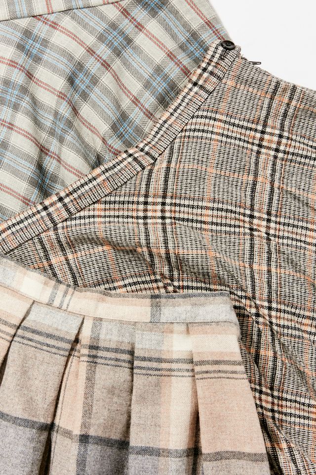 Vintage Pleated Plaid Skirt #1