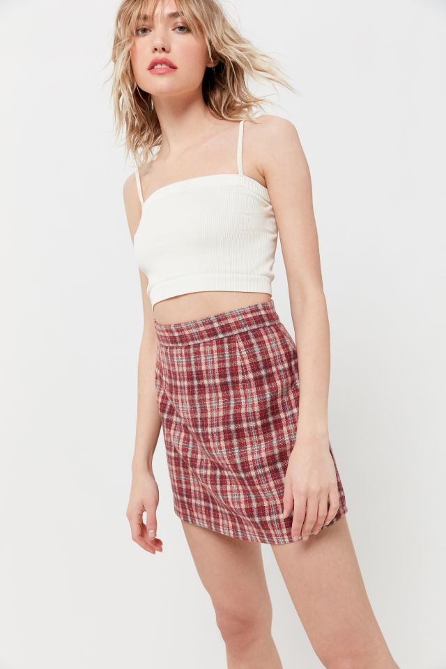 Vintage A Line Plaid Skirt