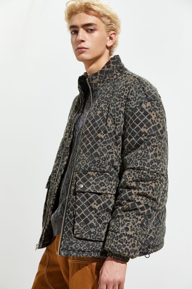 UO Patterned Corduroy Puffer Jacket #1