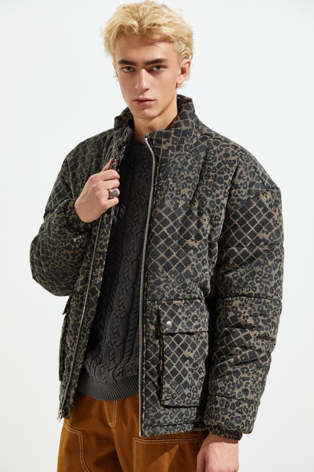 UO Patterned Corduroy Puffer Jacket #3